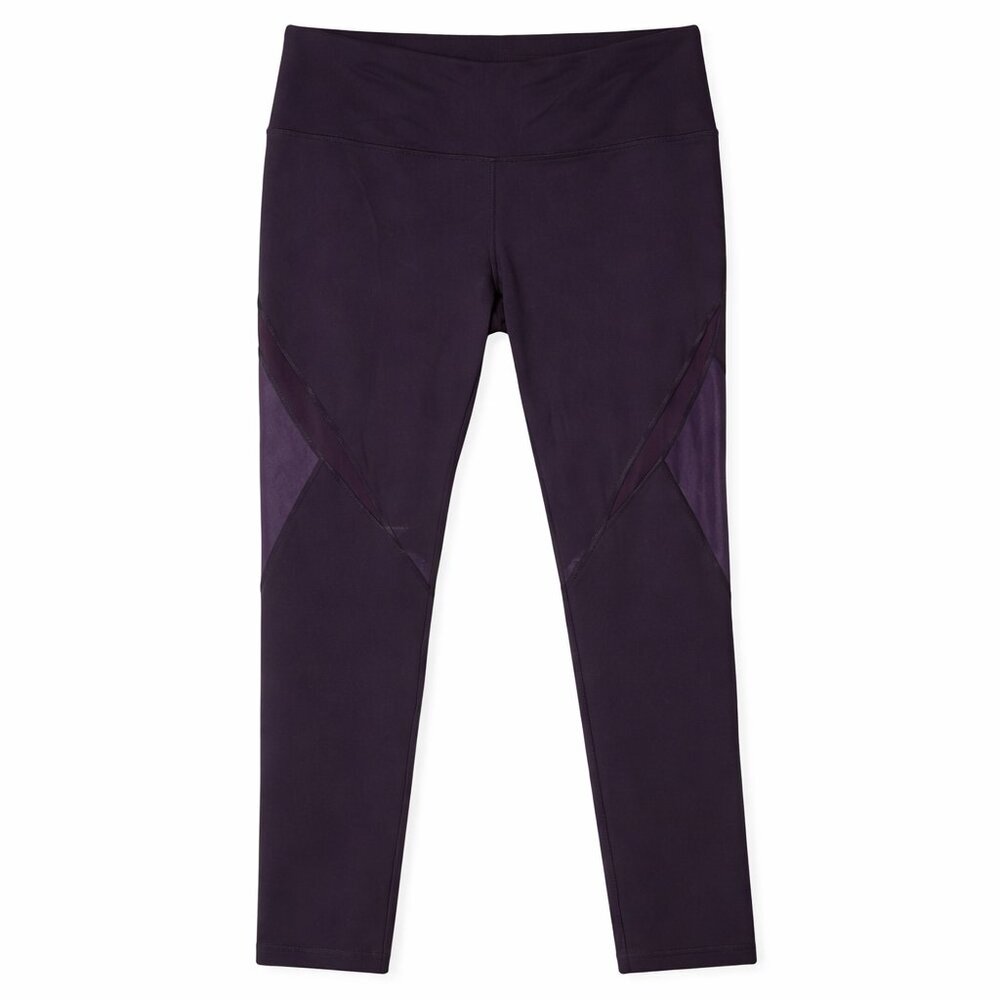 Victoria Sport Knockout Capri High-Rise Leggings L Purple Performance Sporty